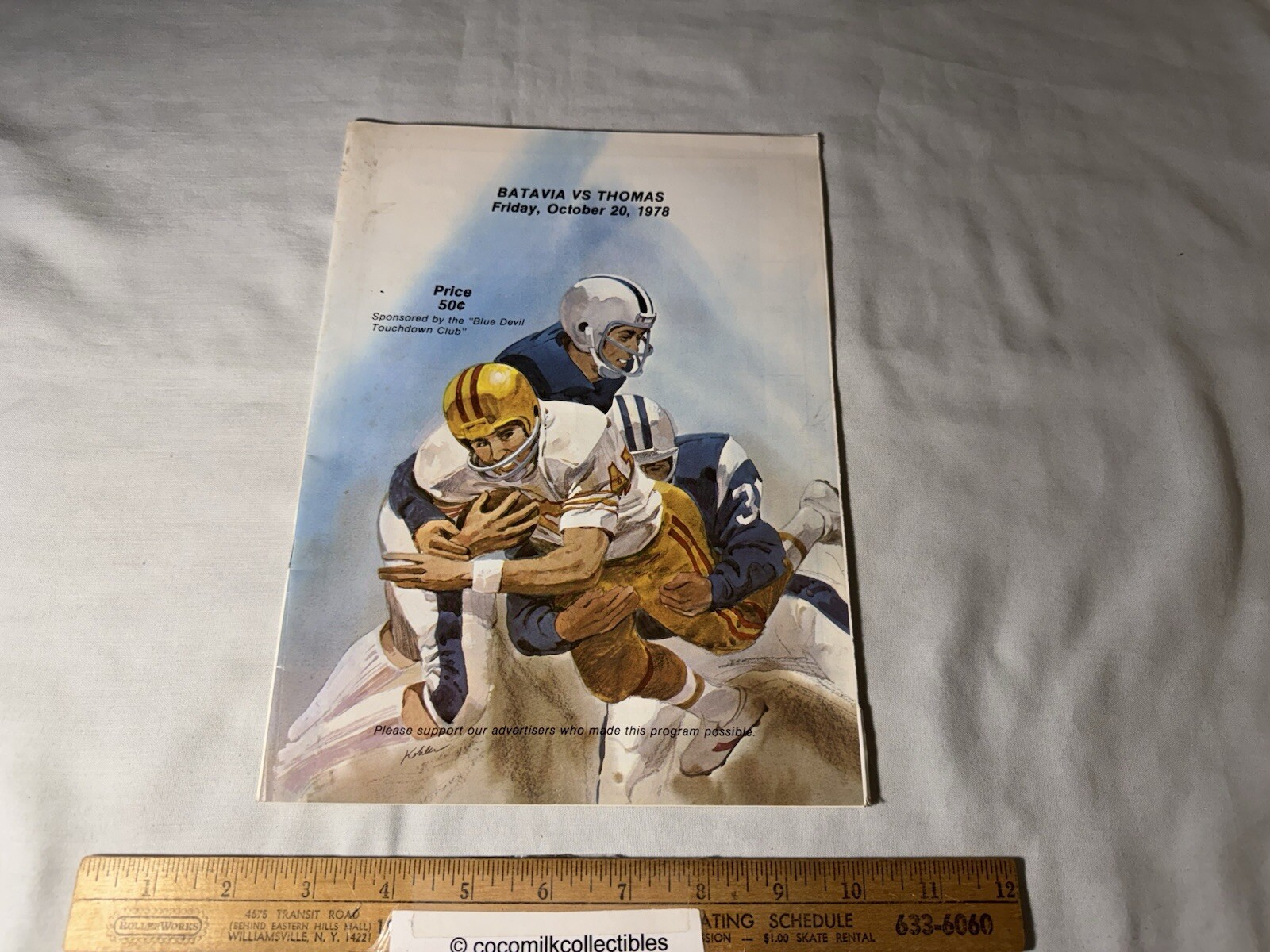 Vintage Oct 1978 Football Program Batavia High School vs R L Thomas Webster NY