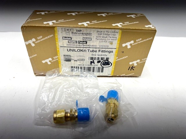 x14 NEW SSP IBU4MC4 Unilok Male Connector, 1/4 Tube Fitting x 1/4 MNPT, BRASS
