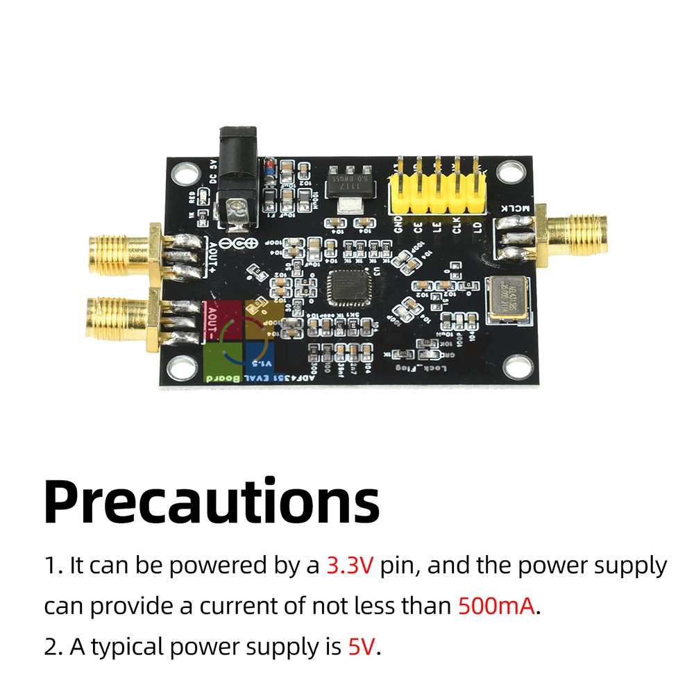 ADF4351 Development Board 35M-4.4GHz RF Signal Source PLL Module SPI Control