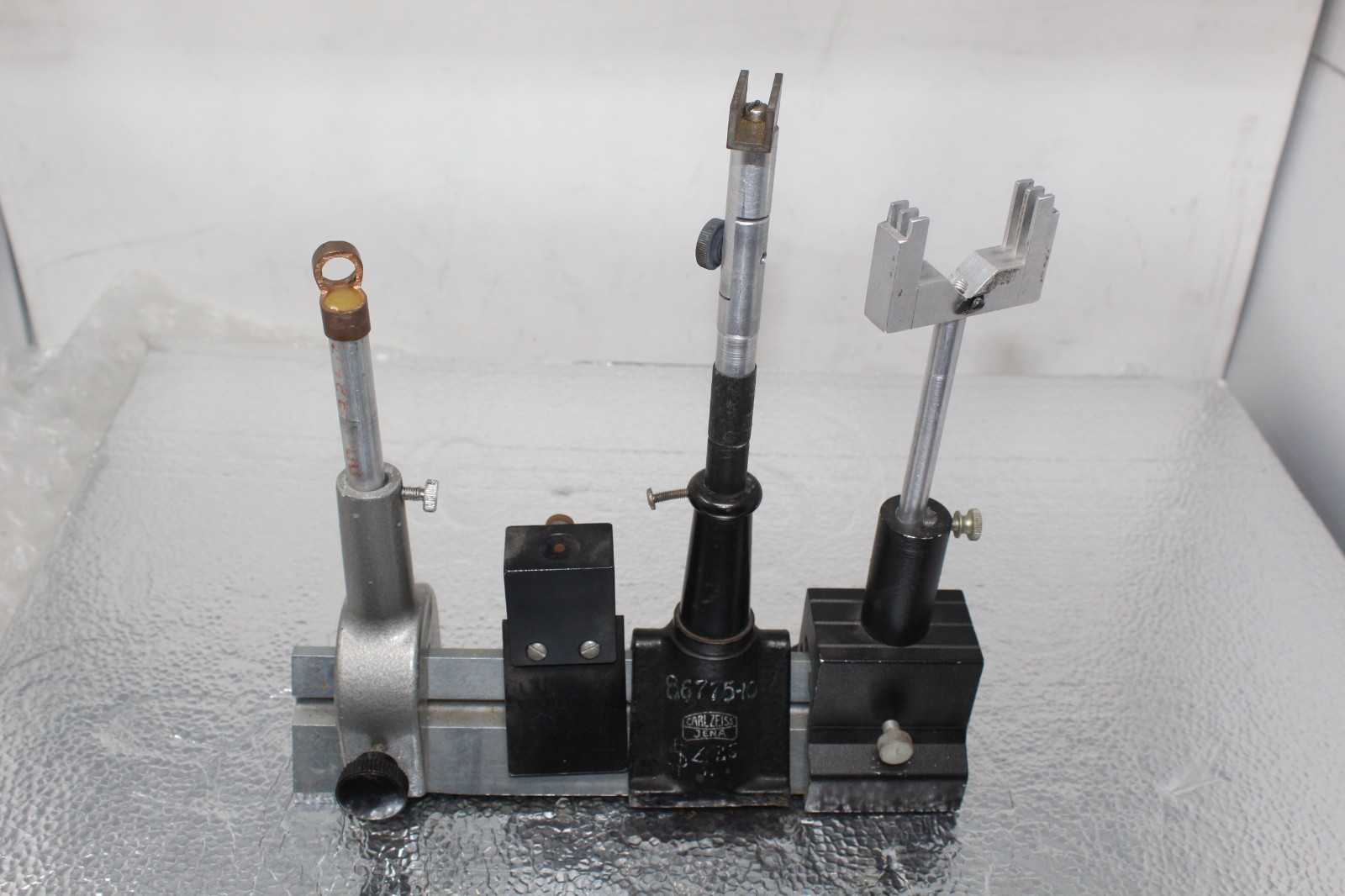 Carl Zeiss Jena Optical Bench Rail Mounts Lab Components Physics Science