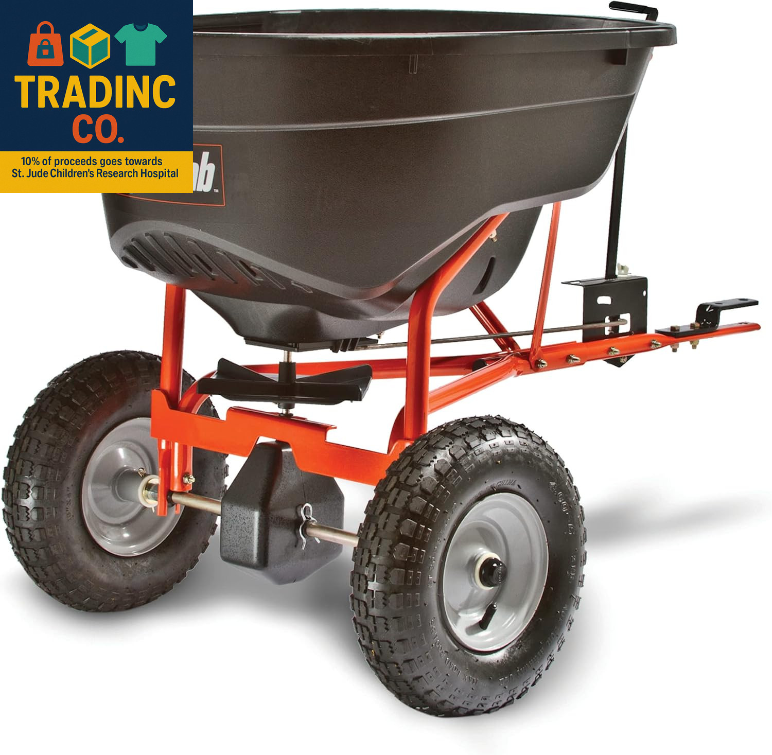 45-0463 130 Lb. Tow-Behind Lawn & Garden Broadcast Spreader for Seed,Fertilizer,