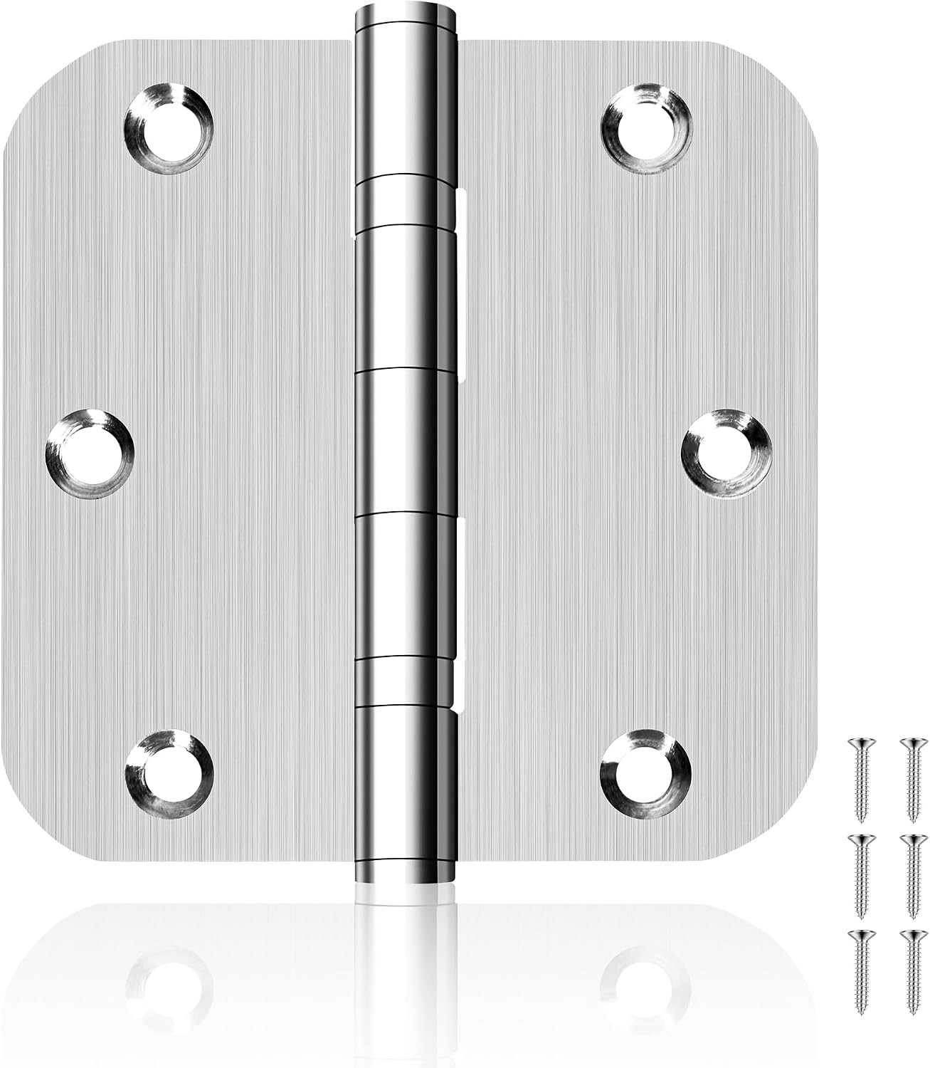 6 Pack 3.5 Inch Heavy Duty Stainless Steel Ball Bearing Door Hinges - Non-Remova