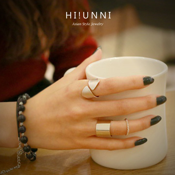Korean style Adjustable Unique antique / trendy Twisted Finger Band Ring