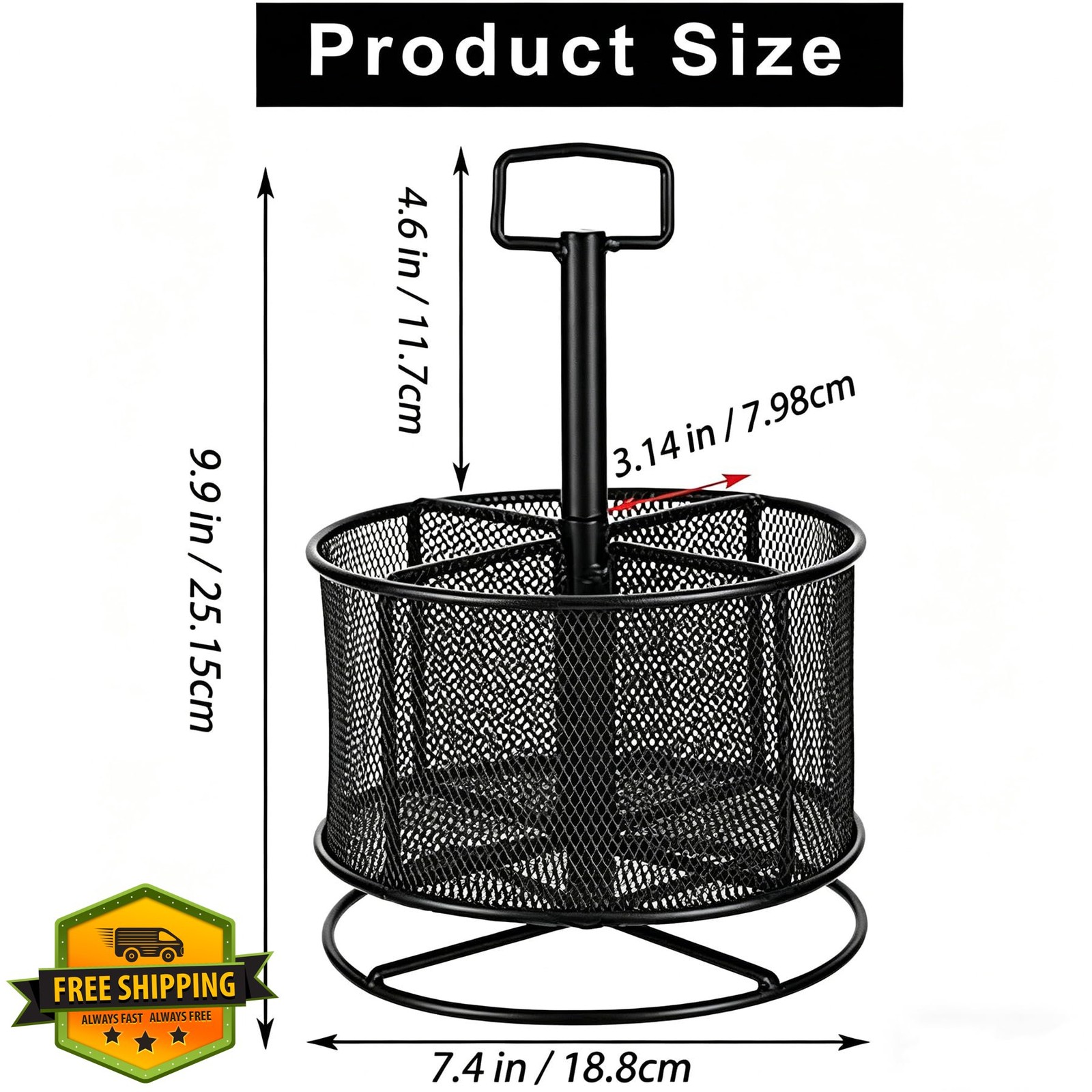 Marbrasse mesh desk organizer black