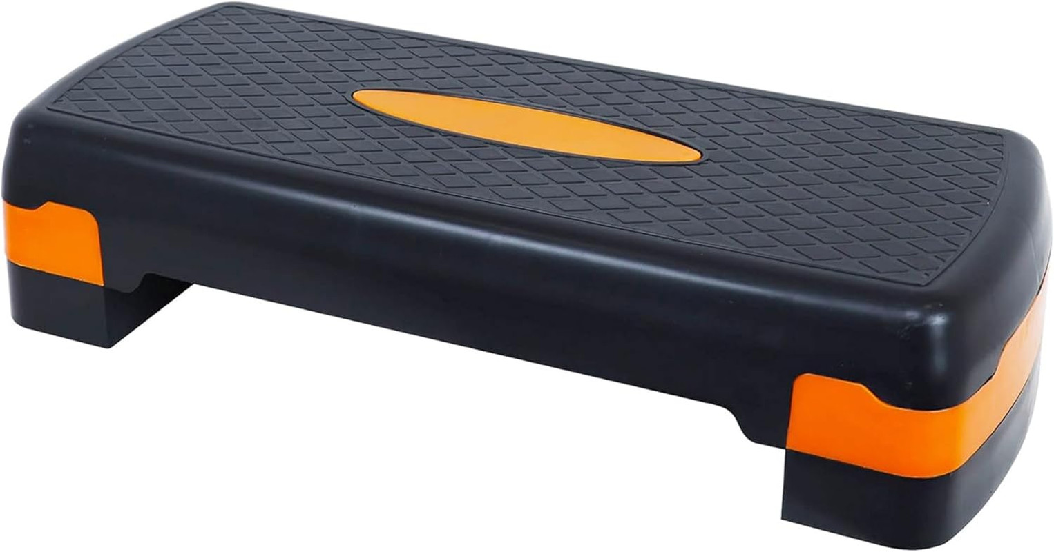 Aerobic Step Platform Trainer with Adjustable 2-Level Risers, 400 Pound Weight C