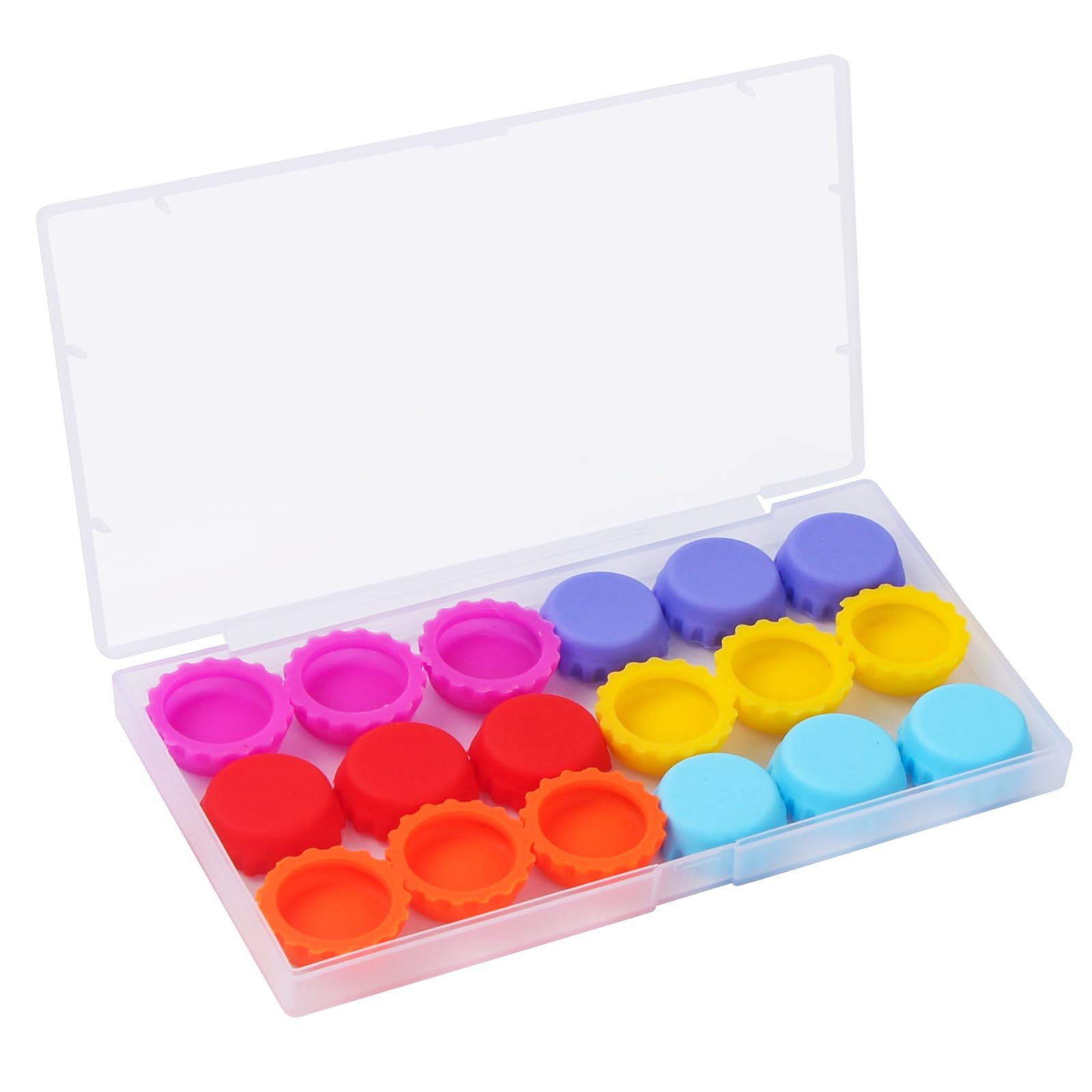 Reusable Beer Caps, Silicone Rubber Bottle Caps (Pack of 18), Ideal for Home Bre