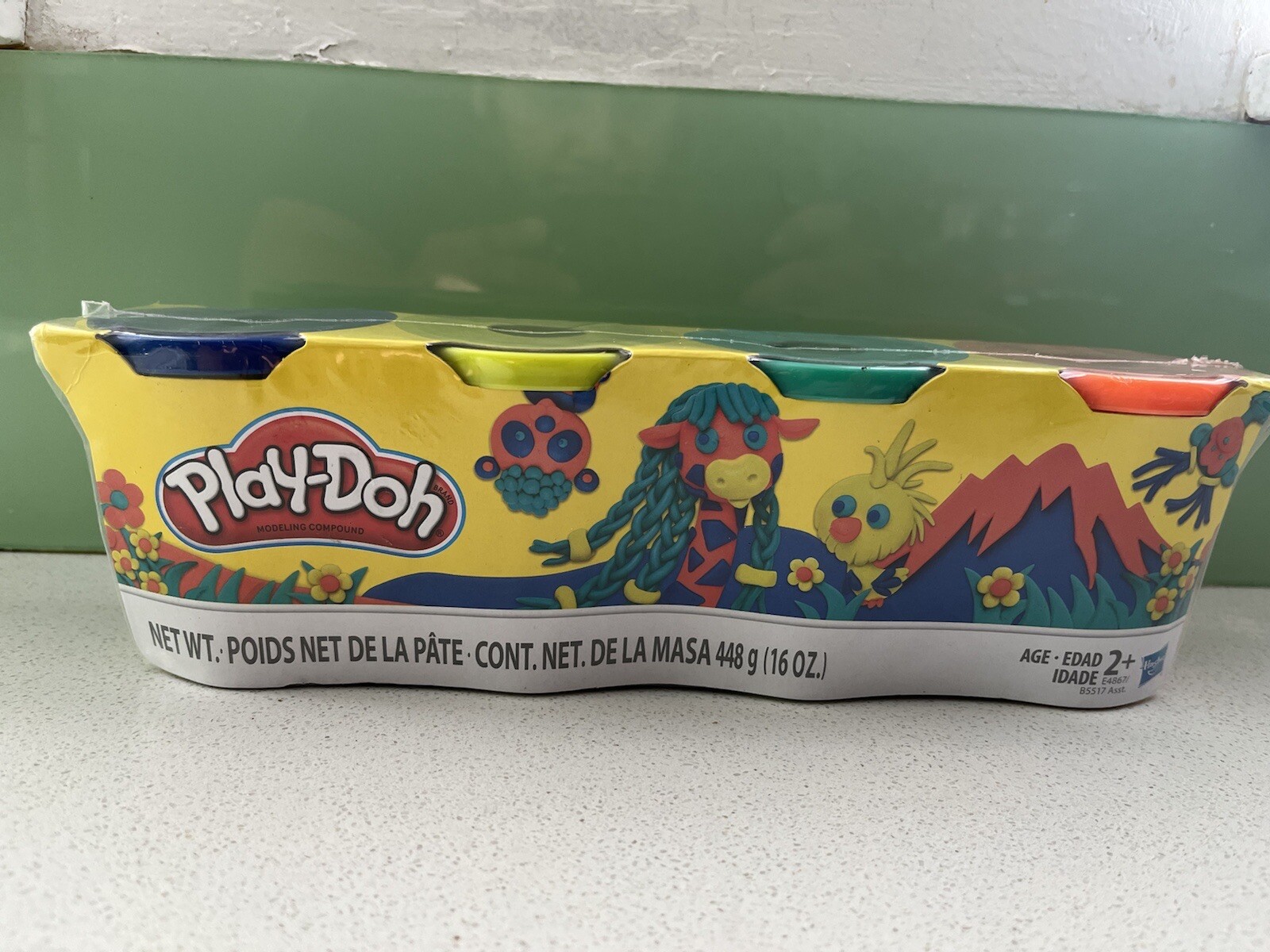 Hasbro Play-Doh Modeling Compound 4-Pack Of 4-Ounce Cans -Wild Colors