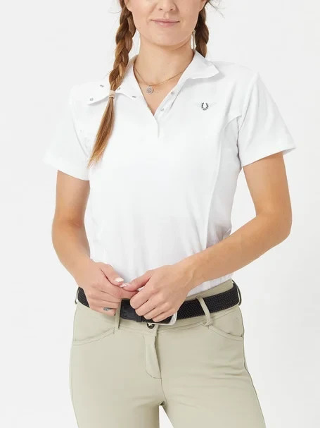 TuffRider Women's Kirby Kwik Dry Short Sleeve Show Shirt, White, Size XS, NWT