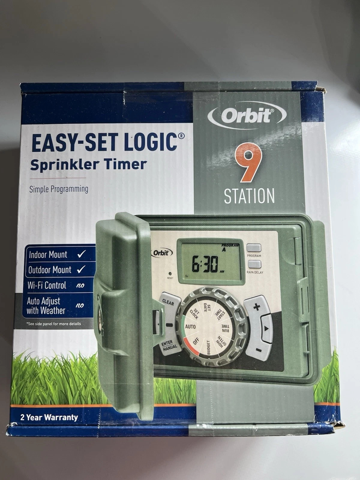 BRAND NEW Orbit 9-Zone Easy-Set Logic Dial Sprinkler Timer Model #57899