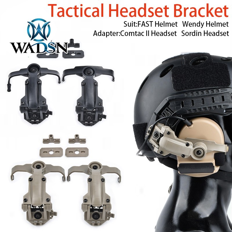 Tactical Headset Bracket C2 Comtac II Sordin Headset Adapter Helmet Rail Mount