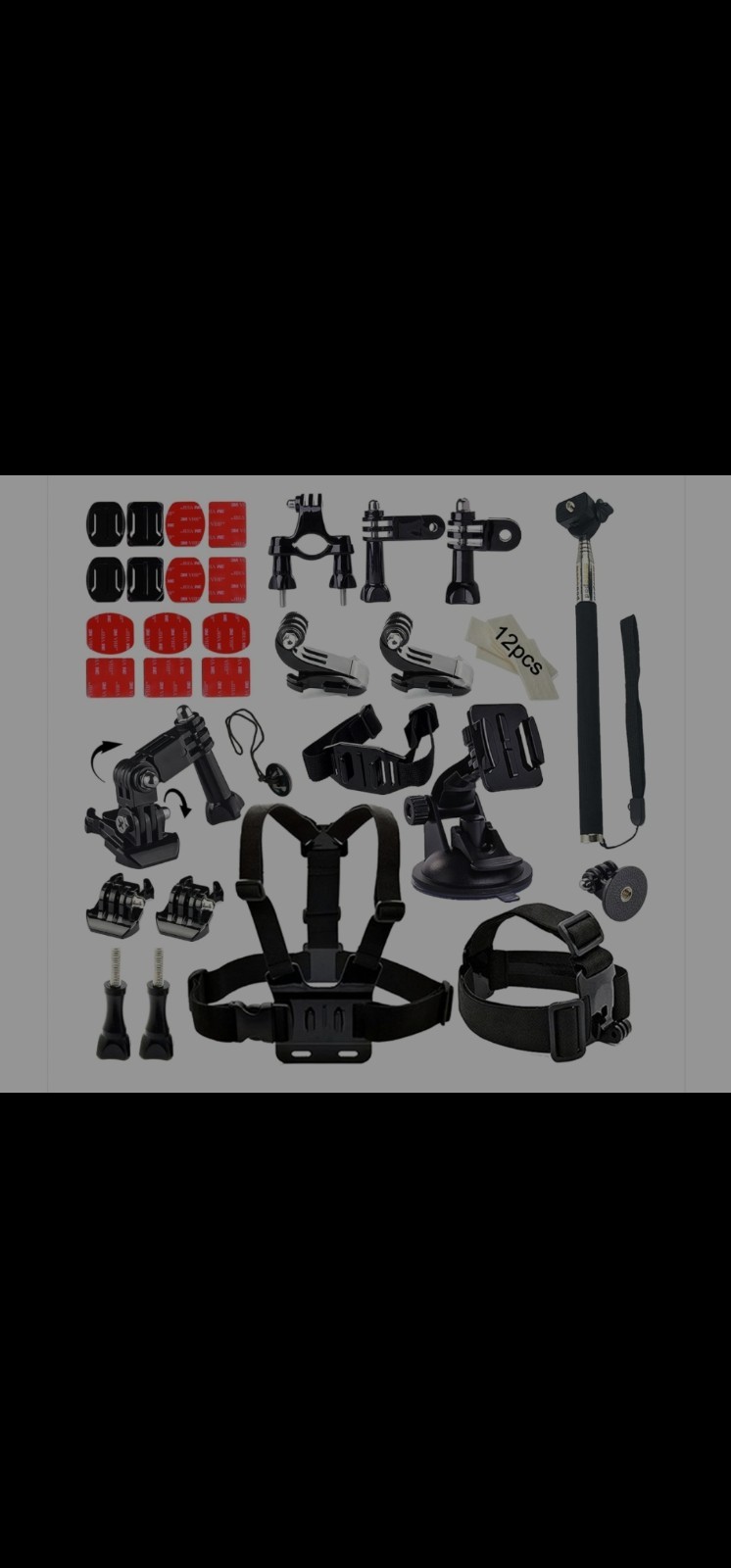 Soft Digits 44-Piece Accessories Bundle Kit for GoPro Hero