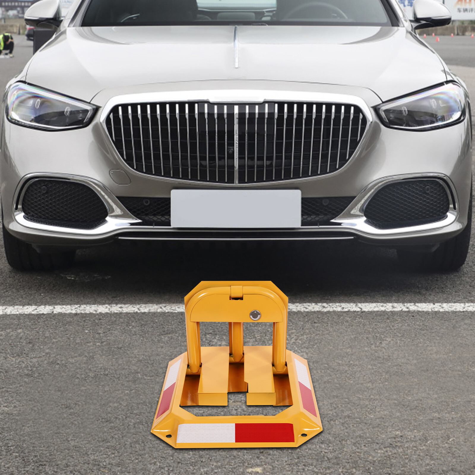Manual Parking Space Lock Octagona Lock Folding Car Parking Lock W/3* Keys