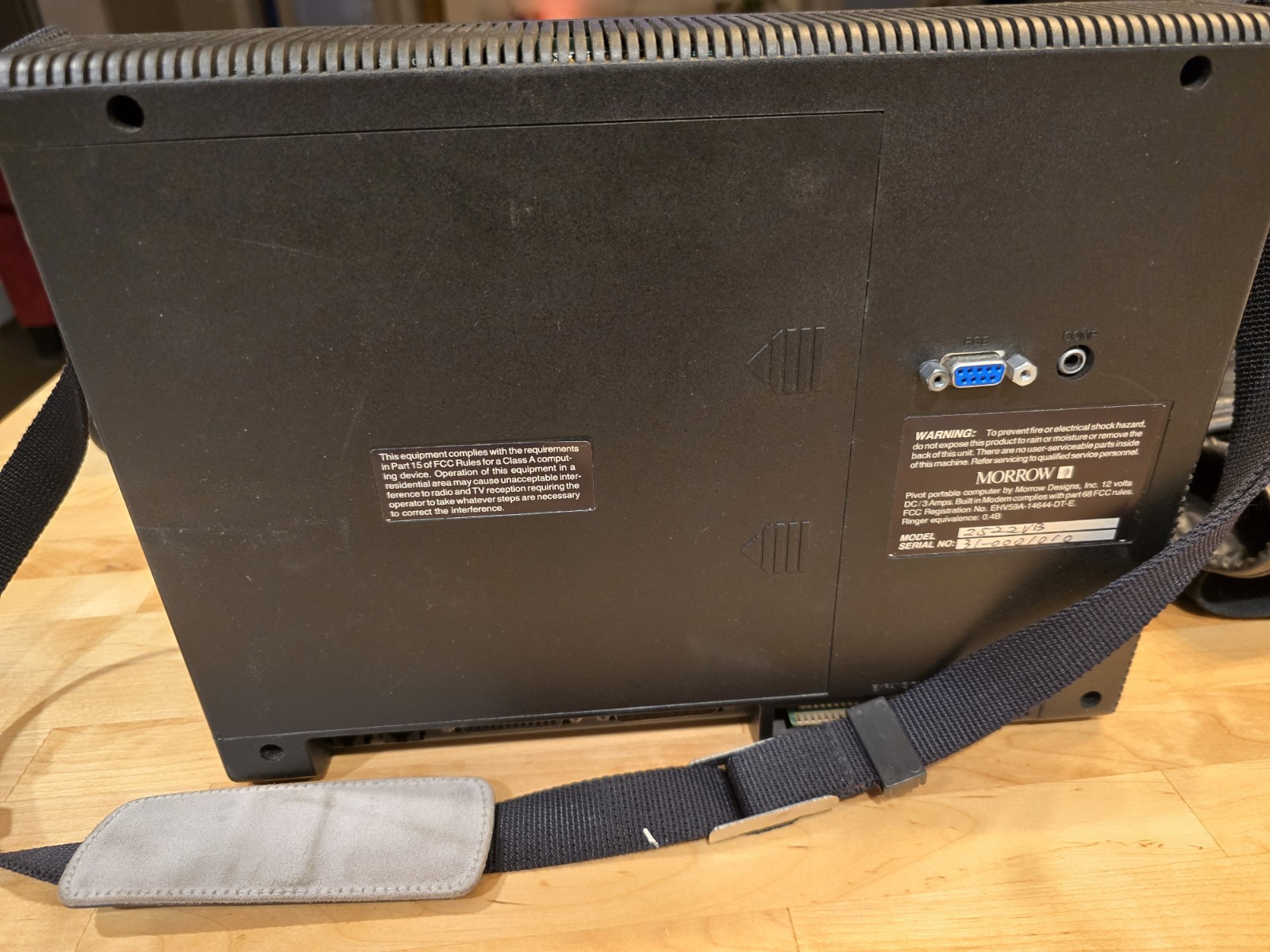 Rare Morrow Pivot II Portable Computer w Owner Manual DOS Boot Disk Power Supply