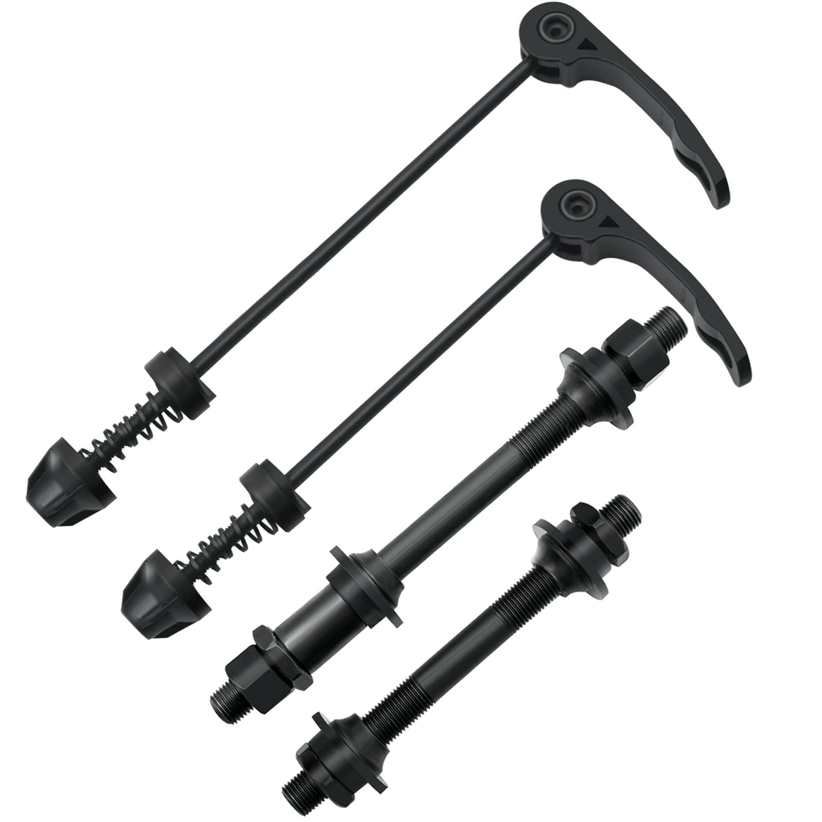 1 Pair Bike Quick Release Axle Skewer Bicycle Hub Parts, Front & Rear Axle Ho...