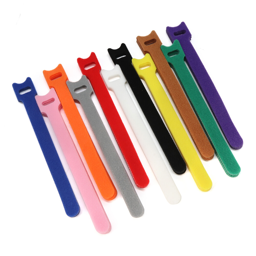 Reusable Ties Double Sided Hook & Loop Strapping Tape Cable Harness 12mm*150mm