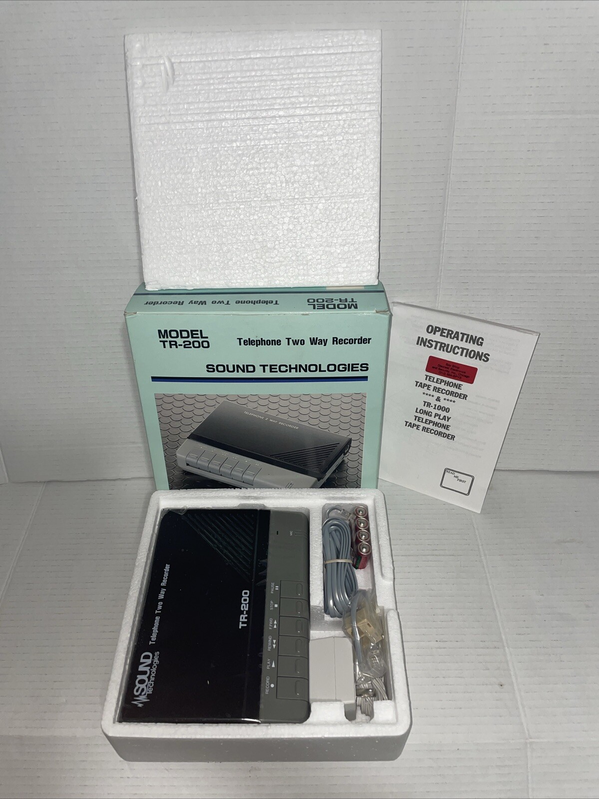 Sound Technologies Telephone Two Way Recorder TR-200 NIB