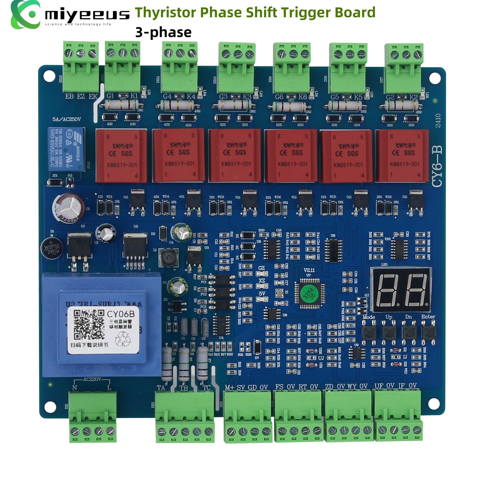 CY06B 3-phase Thyristor Phase Shift Trigger Board Rectifier Cabinet Control