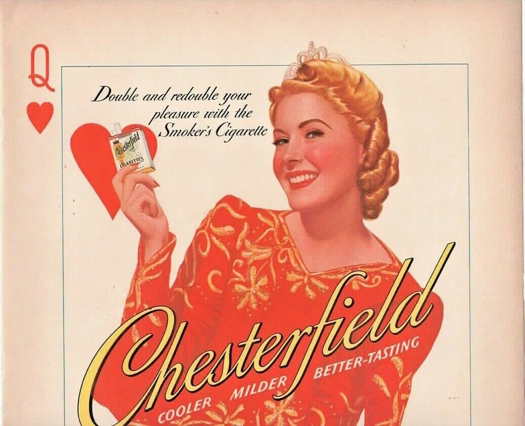 1940 Chesterfield Cigarettes Print Ad Double And Redouble Your Pleasure