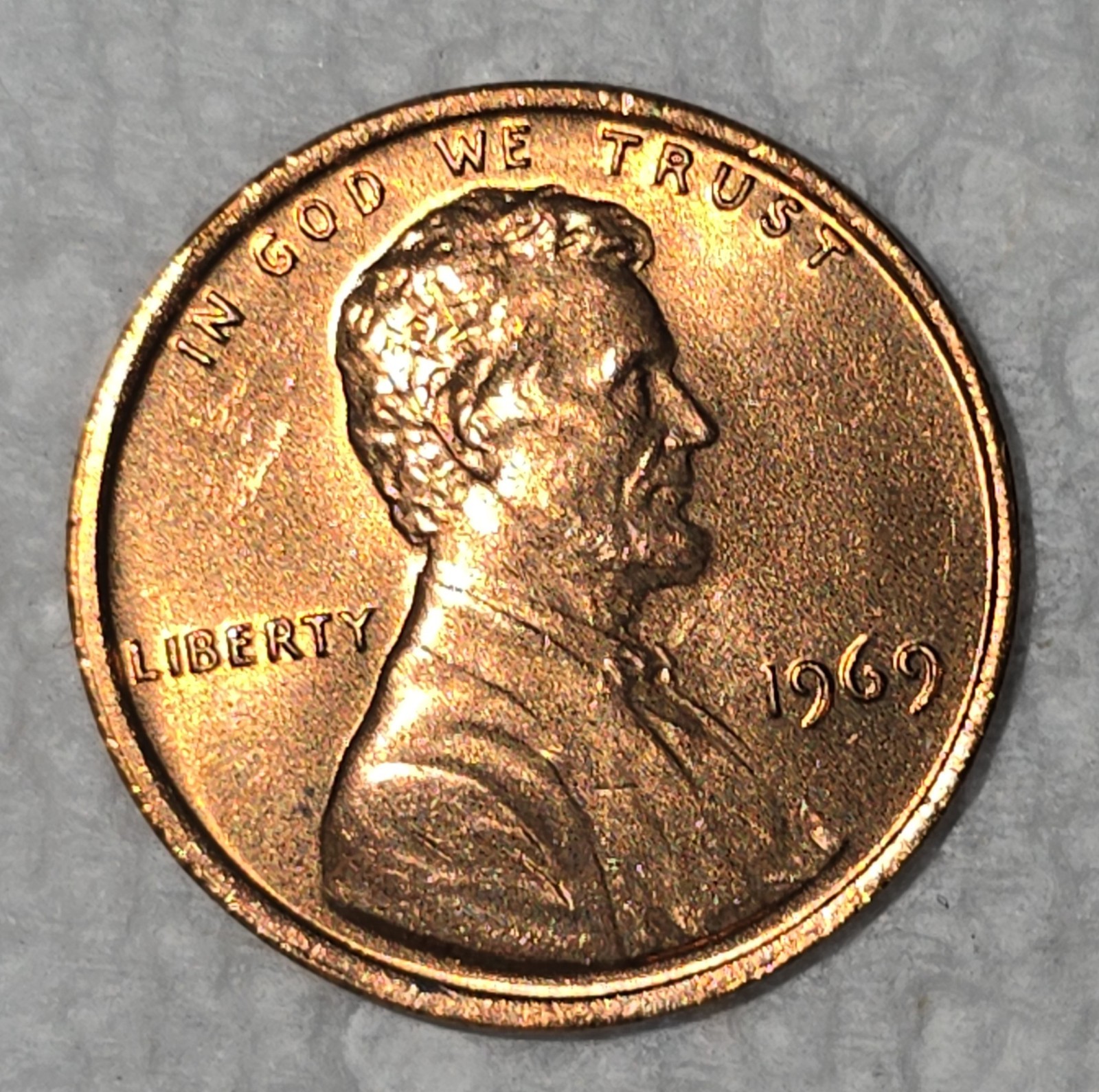 1969 P Lincoln Memorial Cent Penny Coin Ungraded