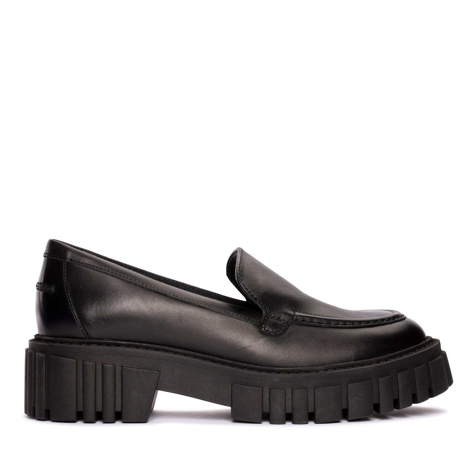 Clarks Womens Page Loafer Black Leather Casual  Shoes