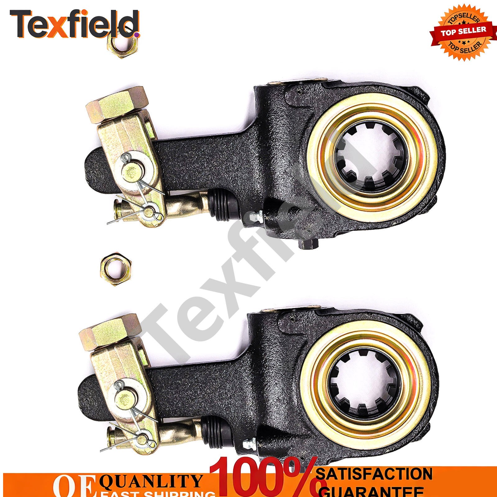 2Pcs 10 Spline 5.5" Auto Slack Adjuster w/ Collar Lock Clevis For Meritor AS1132