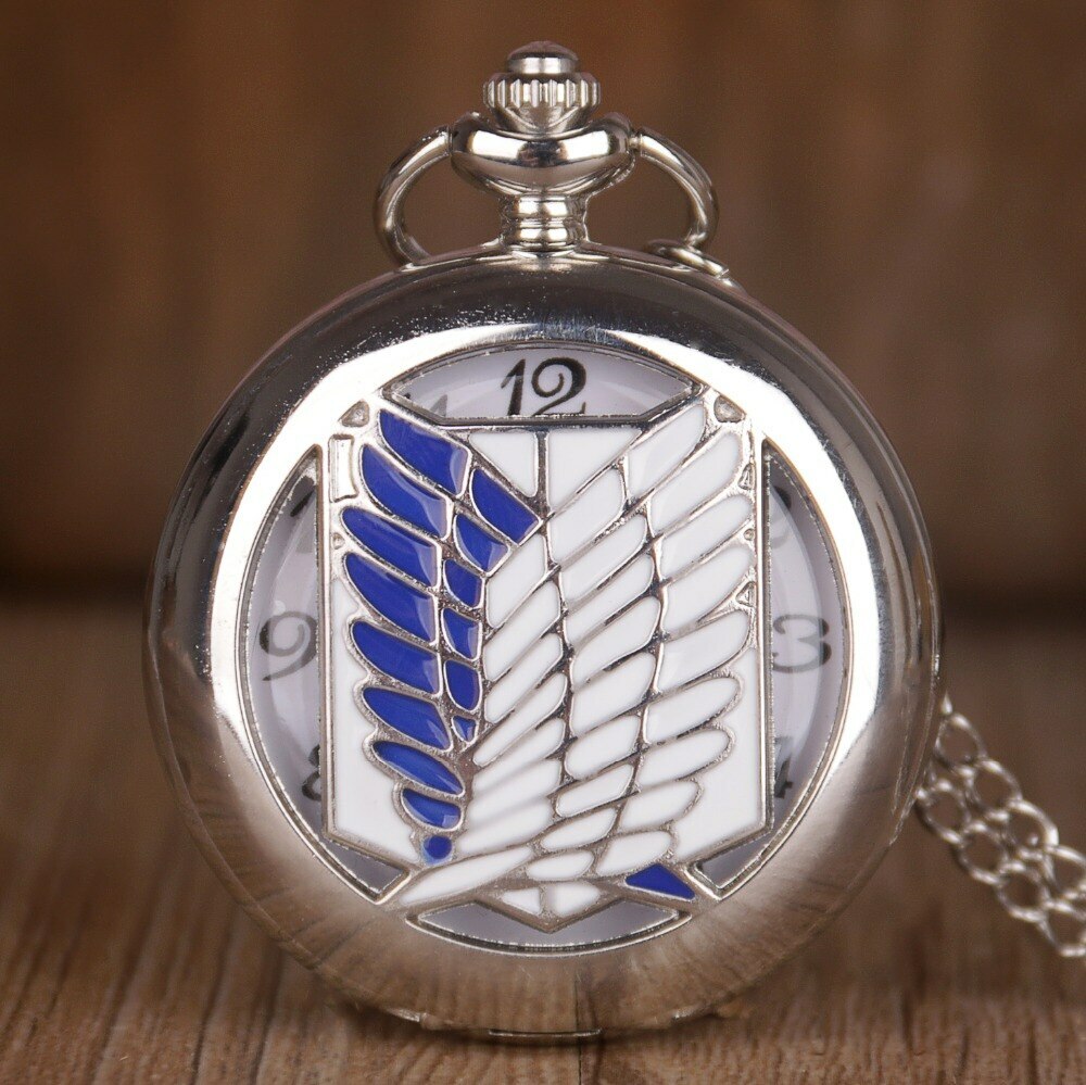 New Attack of the Titans Quartz Pocket Watch  Necklace