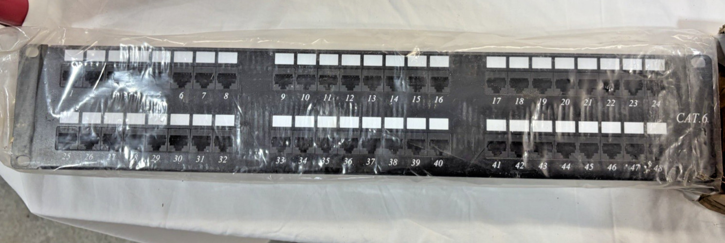 StarTech 48-Port Cat6 Patch Panel Ethernet RJ-45 1U 19-Inch Rackmount 310-294
