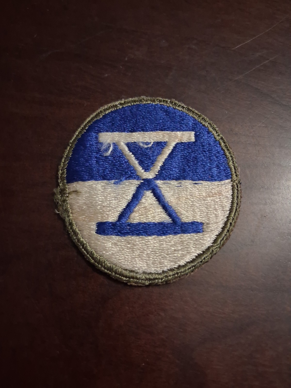 WW2 period US Army X Corps Embroidered Sleeve Patch