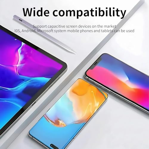 Stylus Pen, Active Stylus Pen Compatible for iOS and Android Purple
