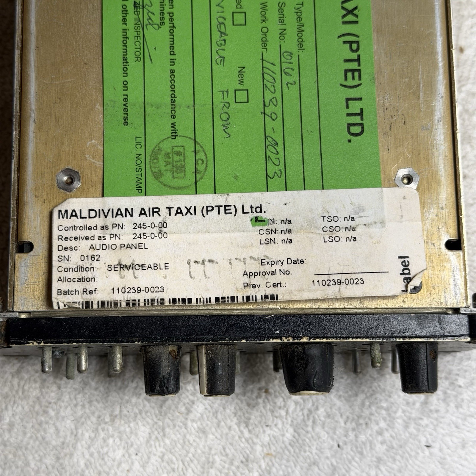 Western Avionics AP245 Audio Panel 245-0-00 Serviceable W/ Mods 1-6