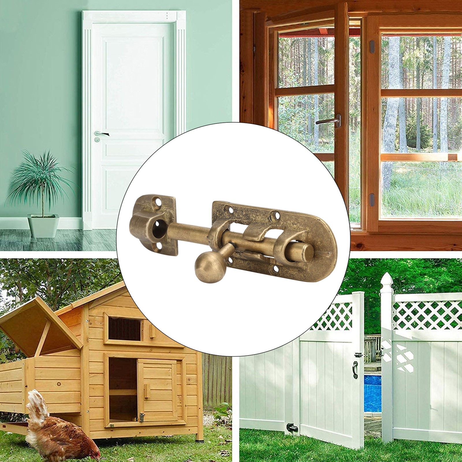 Sliding Lock Durable Design Ideal For Home Security 10x3cm Excellent