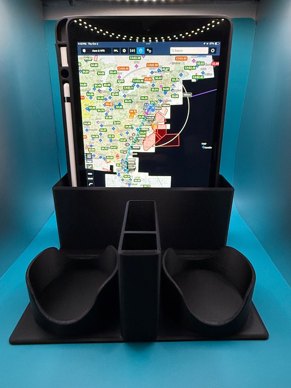 Aviation Center Cup Console compatible with Piper Pa28