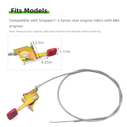 290-411 Throttle Control Cable Replacement Compatible with Snapper Lawn