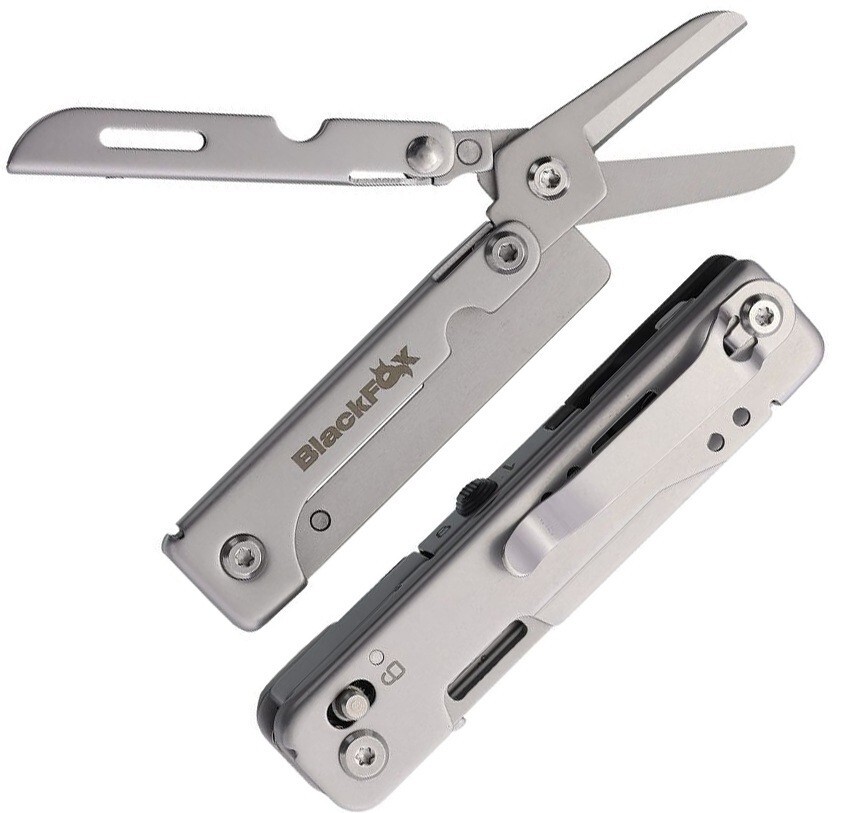 Black Fox Solver Multi Tool With Stainless Steel Handles 6.88" Integrates Dozen