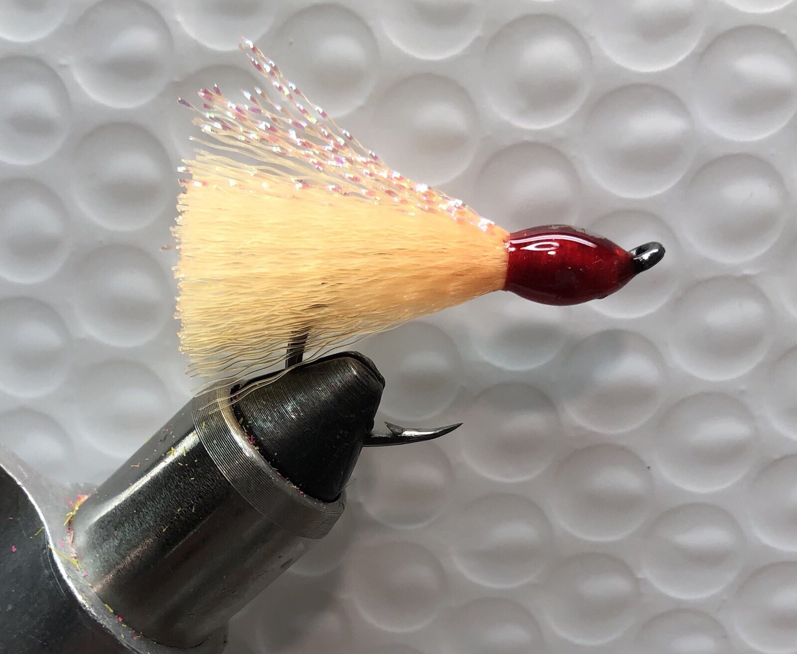 15 light Orange Pompano Jig Teasers. Hook Size 2/0