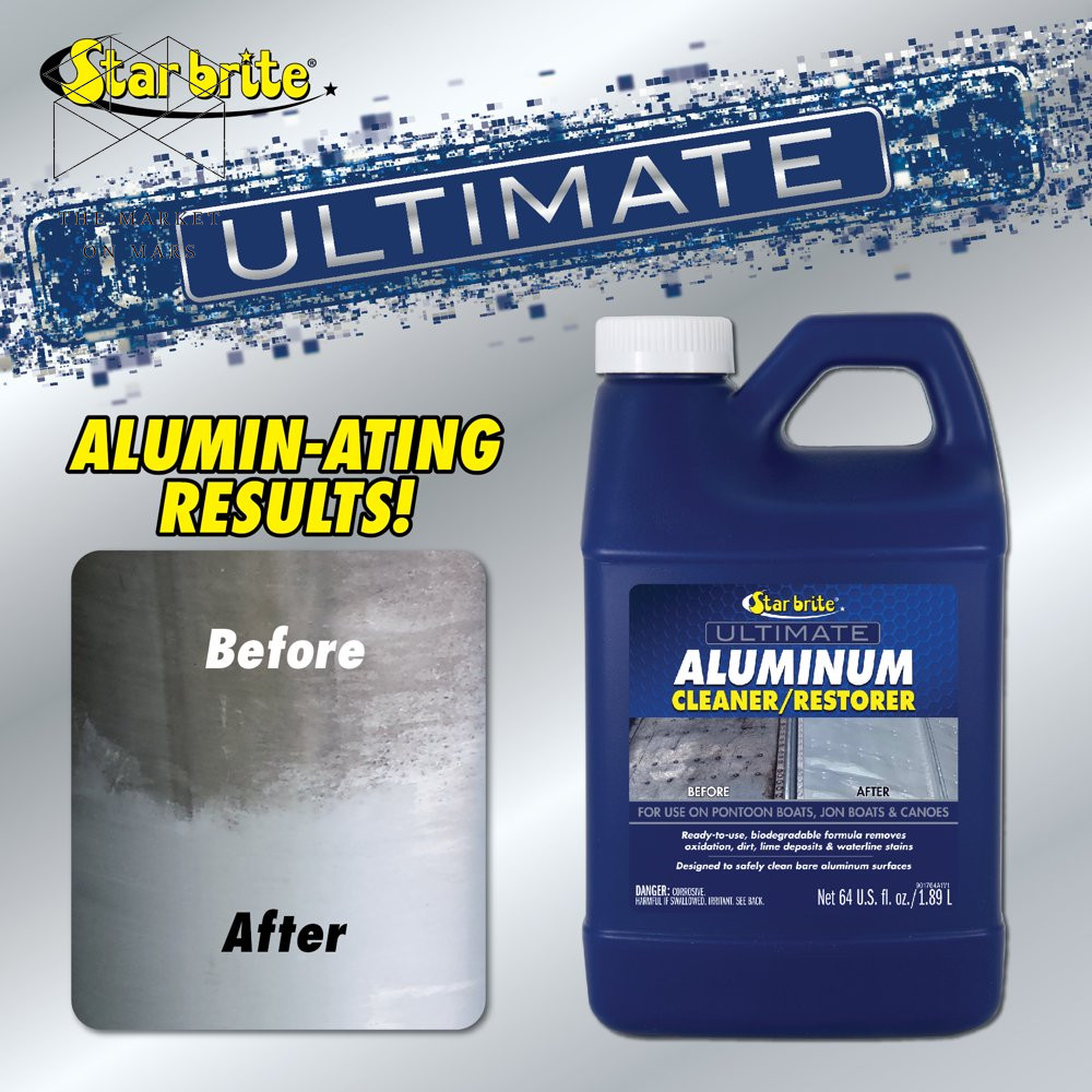 Star Brite Aluminum Cleaner - for Pontoons, Canoes & Unpainted Aluminum 64 oz