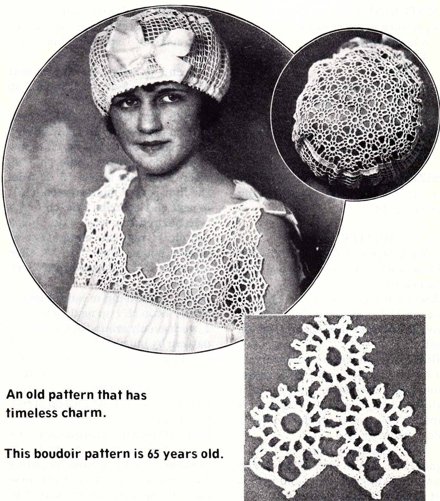 VINTAGE Gown with Matching Cap/Apparel/Crochet Pattern INSTRUCTIONS ONLY