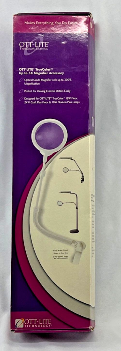 OttLite MAG3XACE 3X Magnifying Accessory True Color Lamp Add-On NEW Taiwan