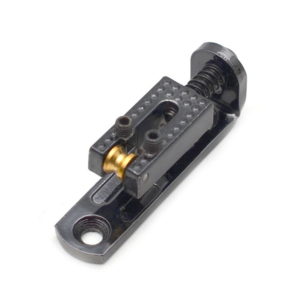Black Durable Single Roller Metal Bridge For 3-8 String Guitar Cigar Box Banjo