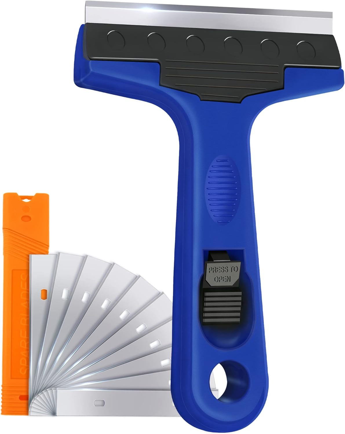 4" Razor Blade Scraper Tool with 10 Replacement Blades Paint & Sticker Removal