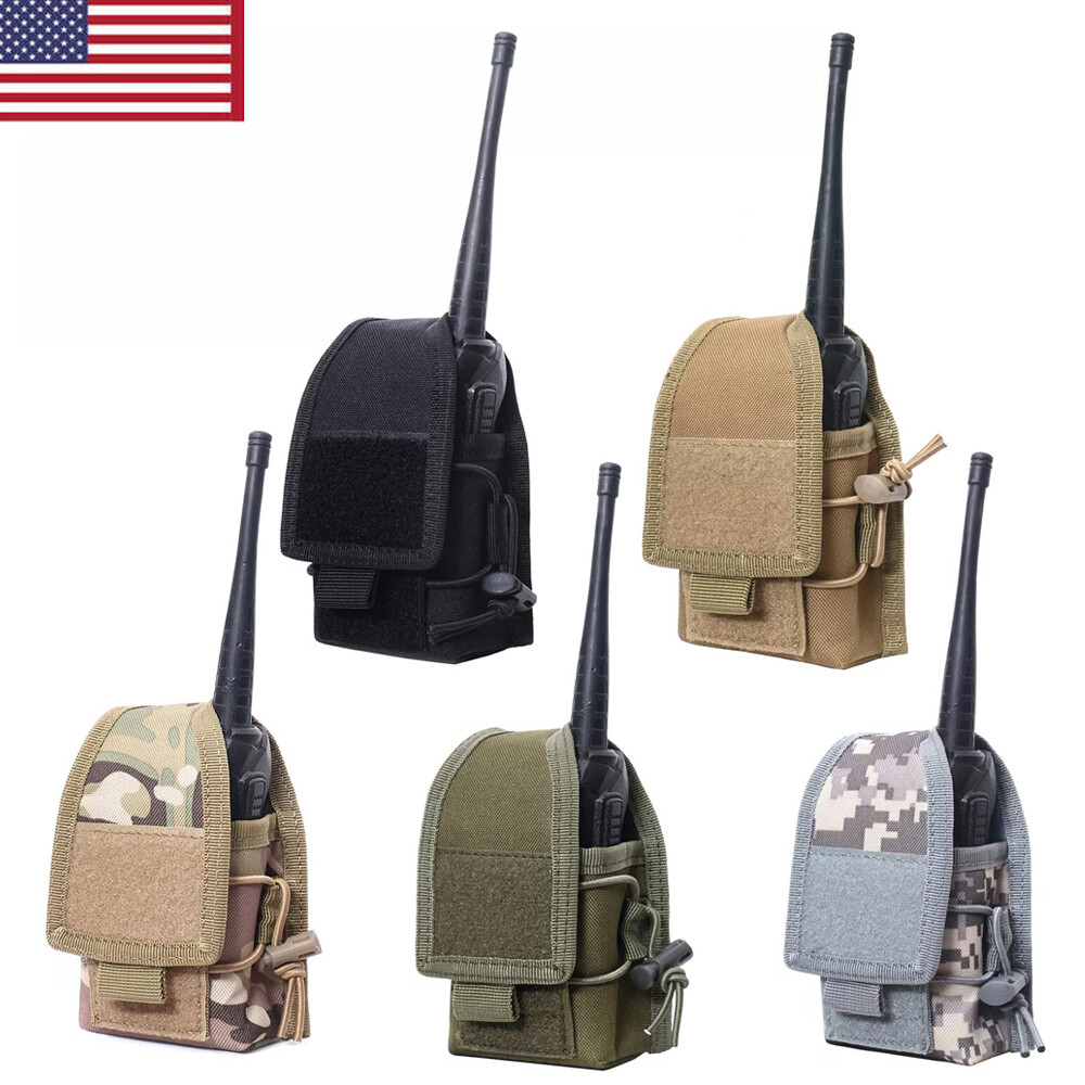 Tactical Radio Pouch Molle Universal Walkie Talkies Holster Police Radio Holder