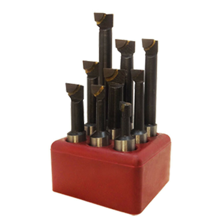 9 PC BORING BAR 1/2" Shank 50RC Bore C6 Carbide Tip