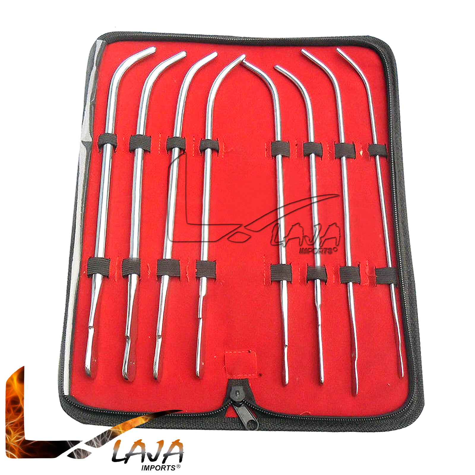 Van Buren Dilators Sounds, 8 PCs Kit 8FR to 22 Curved