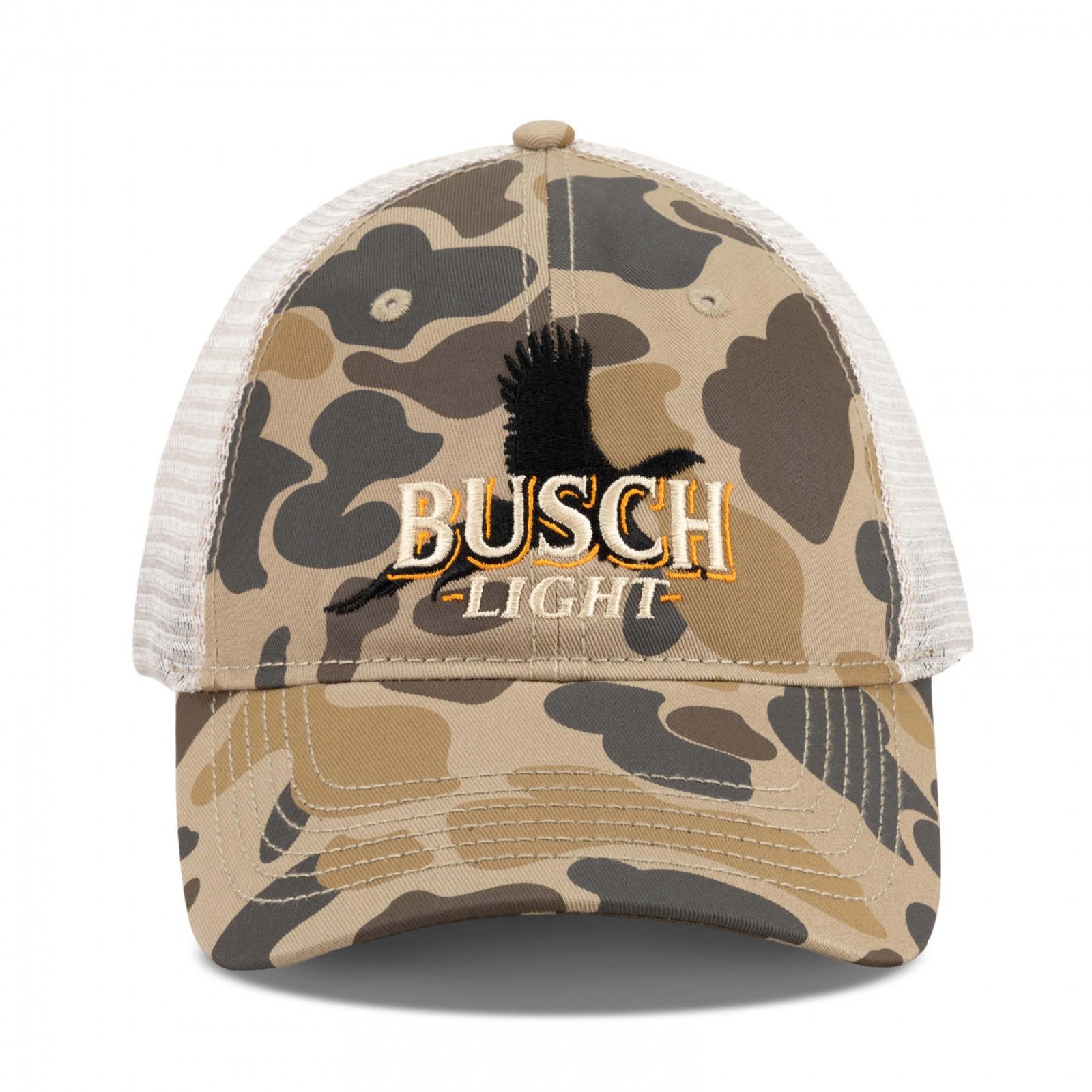 Busch Light Logo Waterfowl Camo Snapback Hat Multi-Color
