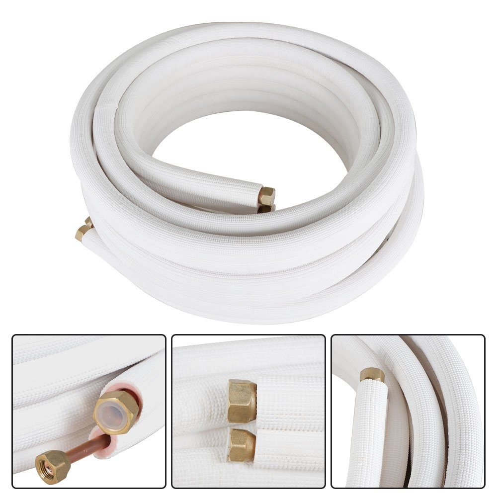 50FT Mini Split Line Set 3/8" & 5/8" Install Kit For Mini Split Heat Pump System