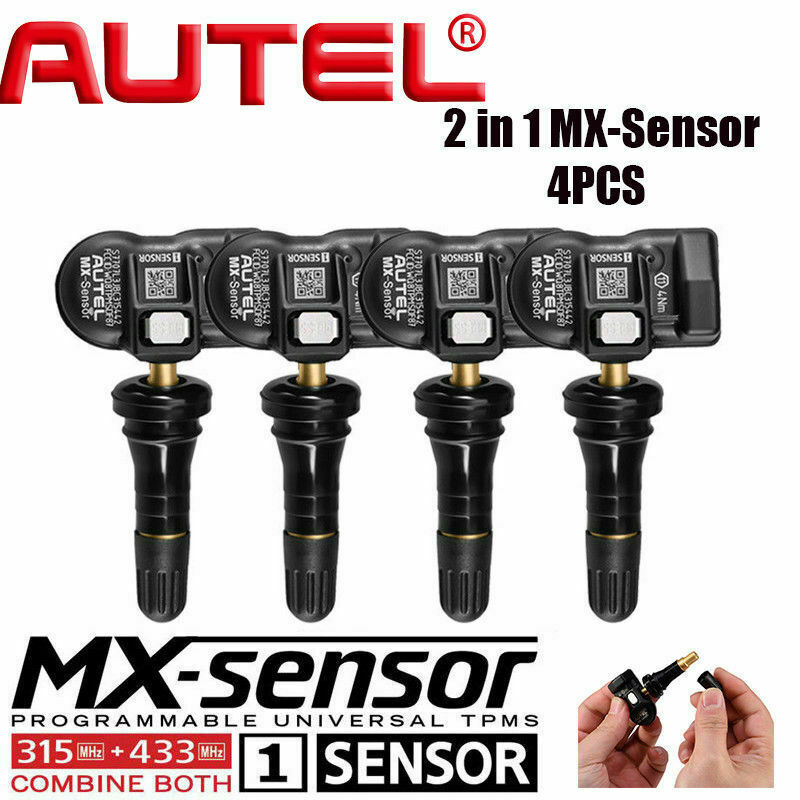 Autel MX-Sensor 433Mhz/315Mhz Program TPMS Sensor Rubber For Tire Pressure 4PCS