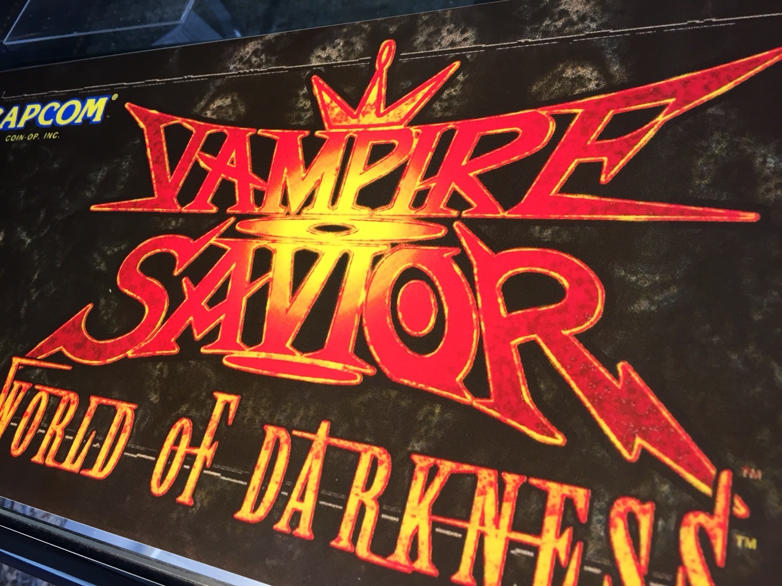 Vampire Savior Arcade Marquee 26" x 8"