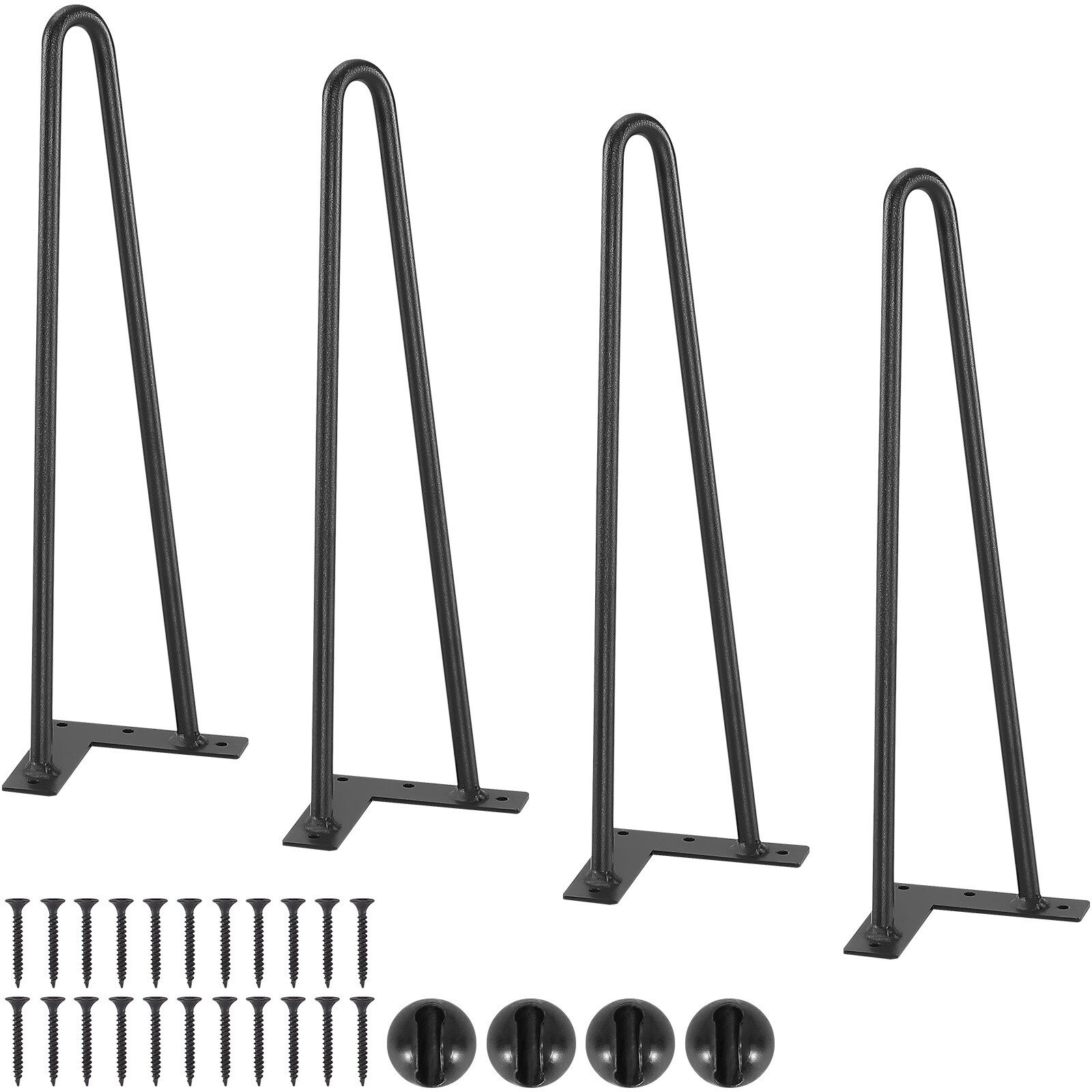 Uimoso 16/19/28in Hairpin Table Legs Heavy Duty Metal Coffee Table Legs Set of 4
