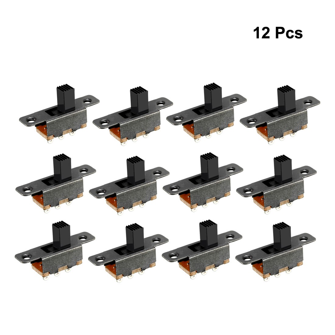 12pcs. 6mm Vertical Slide Switch SPDT 3 Terminal PCB Panel Hitch