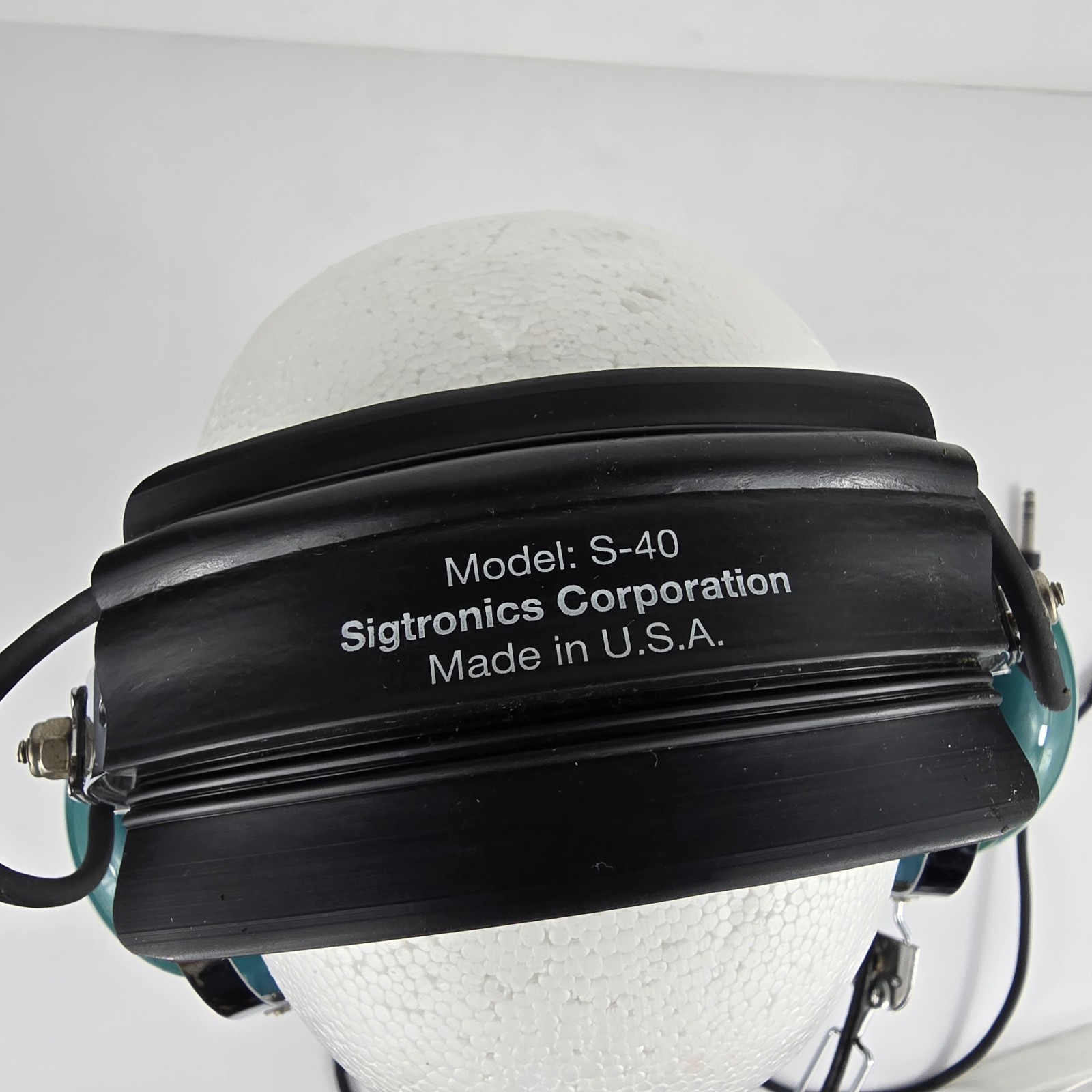 Sigtronics S-40 Pilot Aviation Headset Teal Blue Flying Headset Untested AS IS